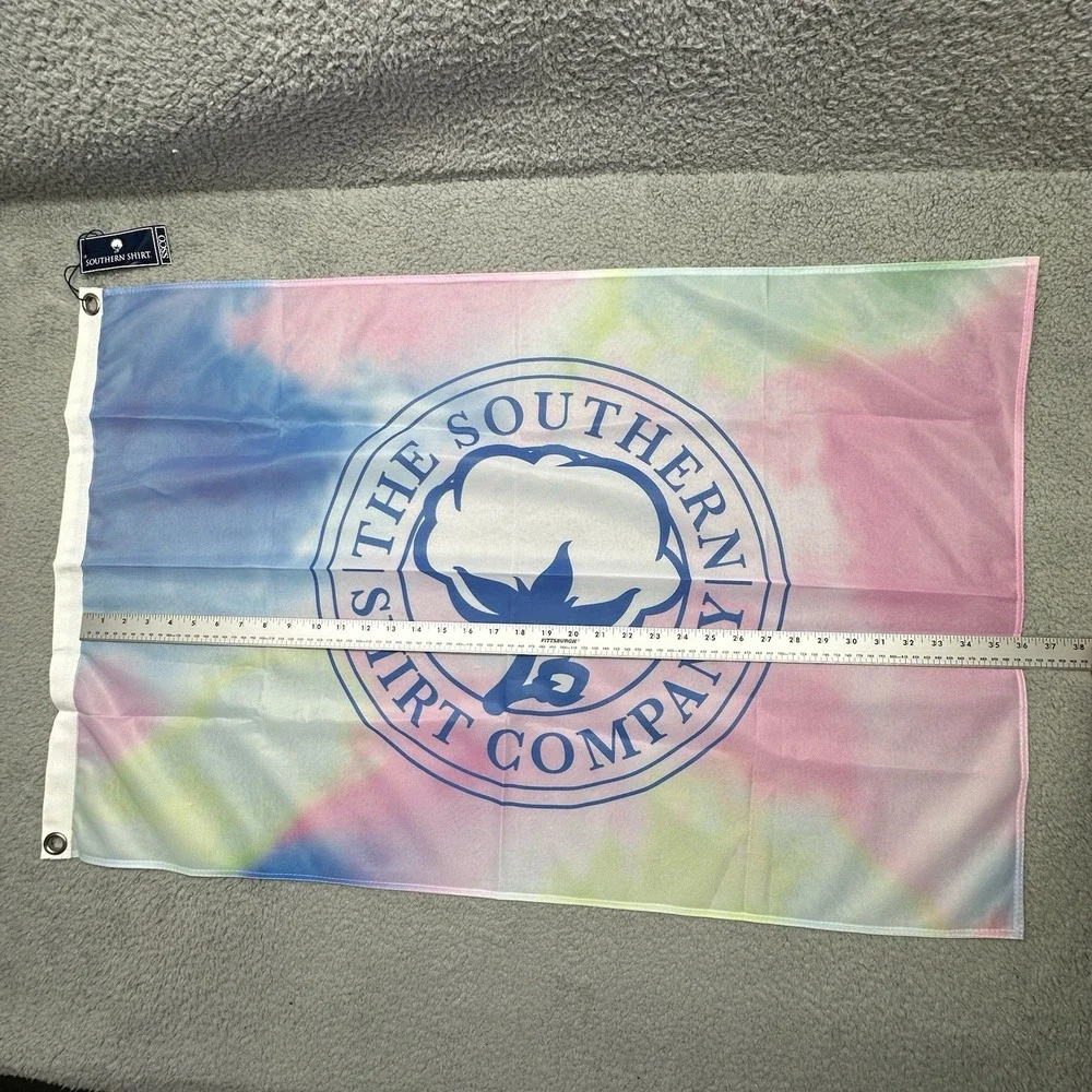 NWT Simply Southern The Southern Short Company 3'x2' Tie Dye Logo Flag 9A055-616